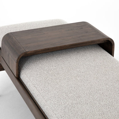 Organic Modern Solid Oak Wood Bench - Romina