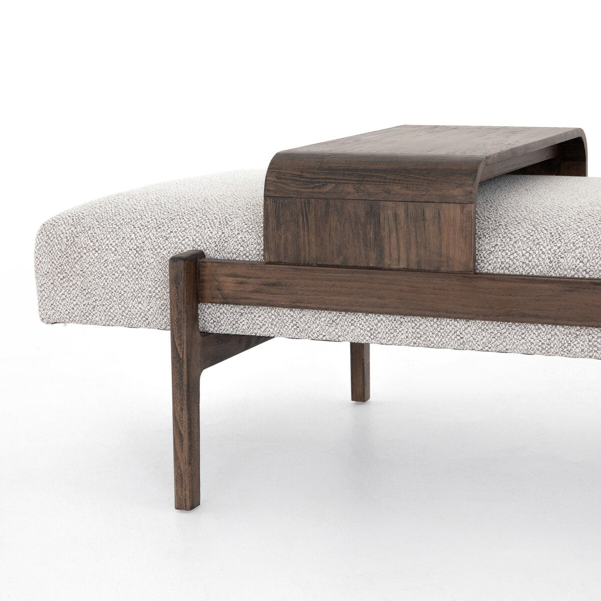 Organic Modern Solid Oak Wood Bench - Romina