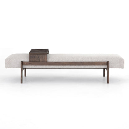 Organic Modern Solid Oak Wood Bench - Romina