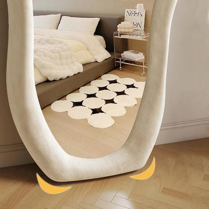 Organic Modern Fabric Floor Mirror - Amon