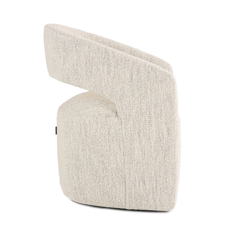 Organic Modern Barrel Chair with Upholstered Seat - Alaijah