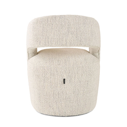 Organic Modern Barrel Chair with Upholstered Seat - Alaijah