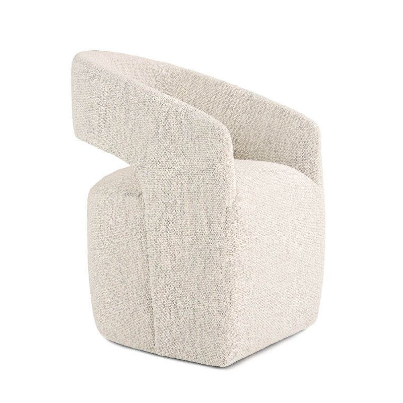 Organic Modern Barrel Chair with Upholstered Seat - Alaijah