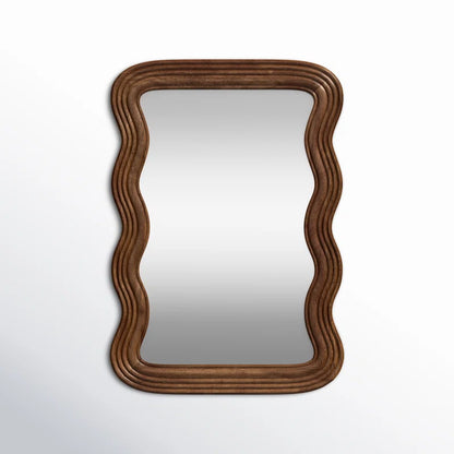 Organic Modern Brown Wood Accent Mirror - Axinia