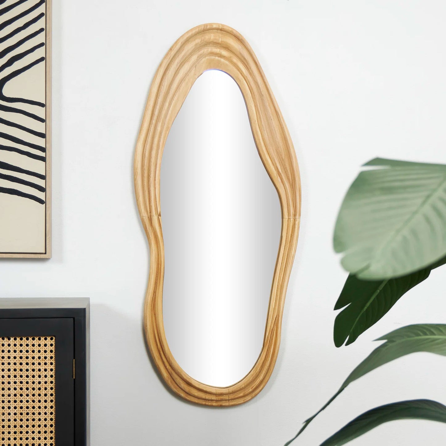 Organic Modern Wood Wall Mirror - Dupont