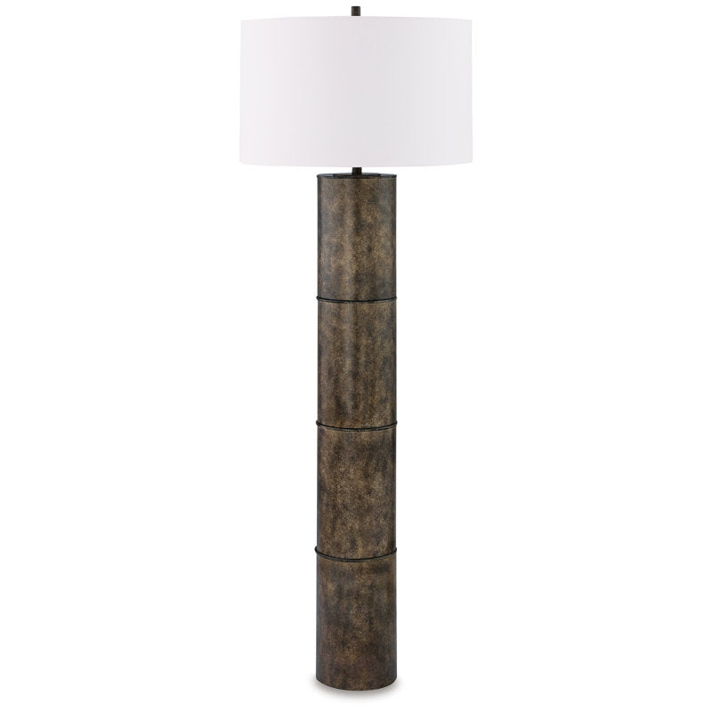 Organic Modern Floor Lamp with Sleek Metal Frame - Hirohito