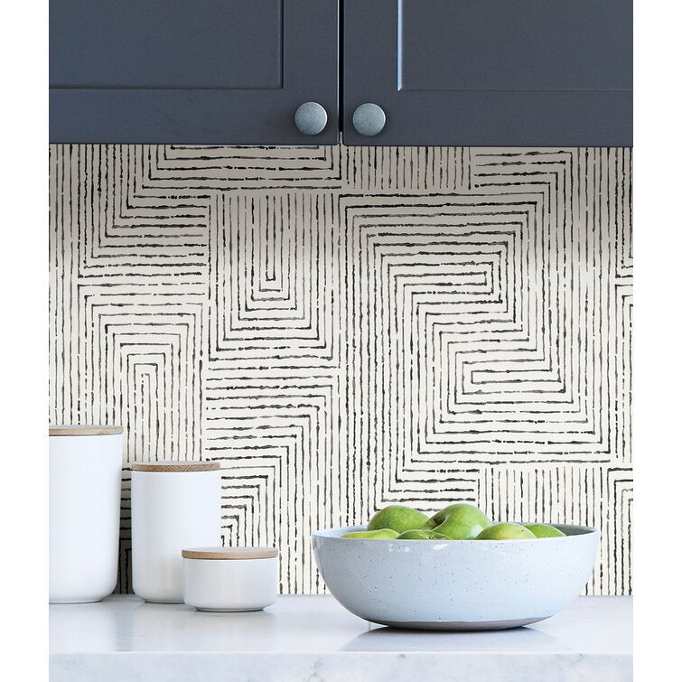 Organic Modern Ink Pattern Peel and Stick Wallpaper - Scott Living