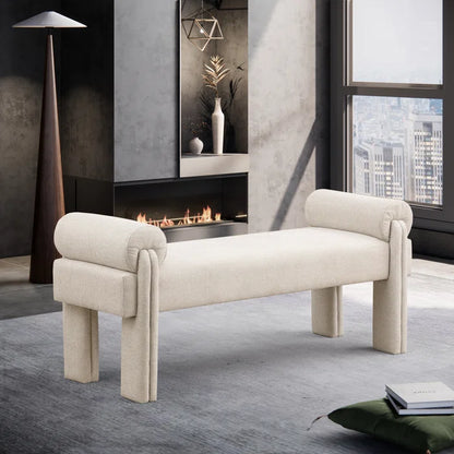 Organic Modern Upholstered Tufted Bench - Issey