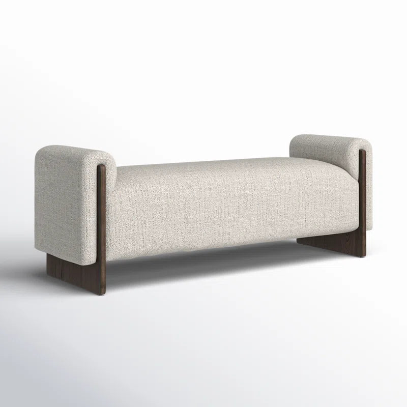 Organic Modern Plush Upholstered Bench with Deep Cushion - Jeter