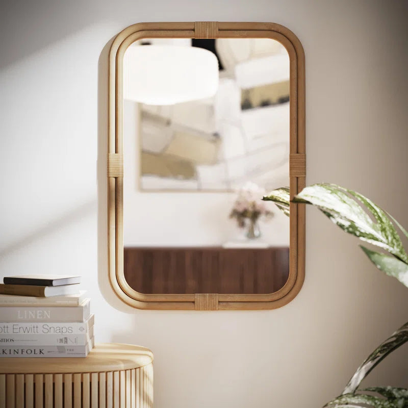 Organic Modern Bamboo Accent Mirror