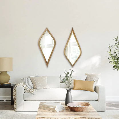 Organic Modern Asymmetrical Metal Wall Mirror