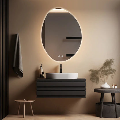 Organic Modern Frameless LED Bathroom Mirror