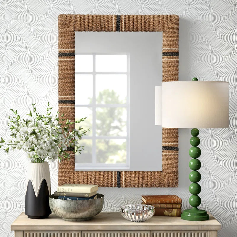 Organic Modern Woven Accent Mirror