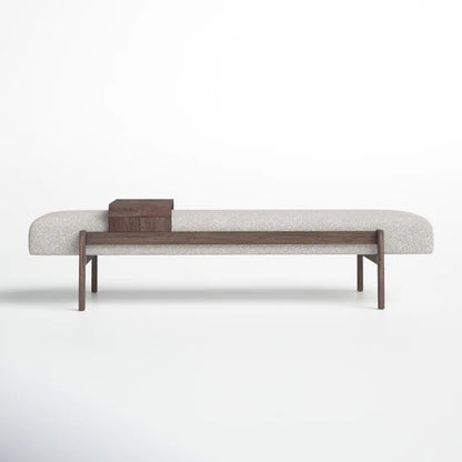 Organic Modern Solid Oak Wood Bench - Romina