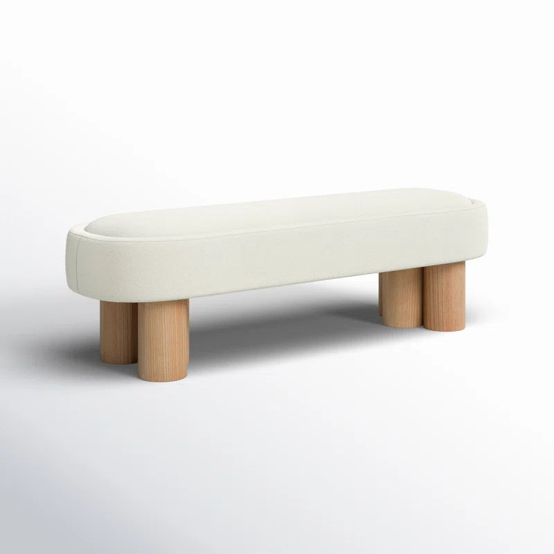 Organic Modern Upholstered Chenille Bench - Sarro