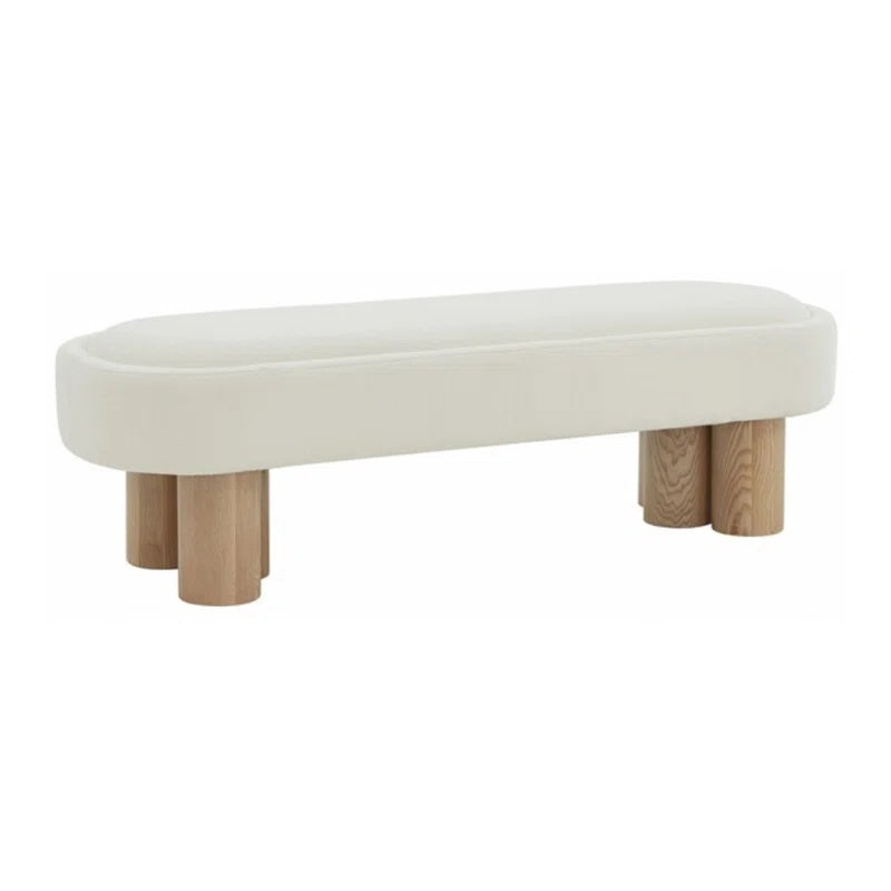 Organic Modern Upholstered Chenille Bench - Sarro