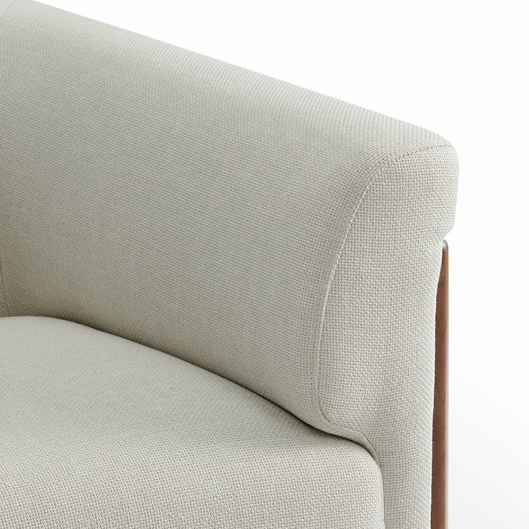 Organic Modern Upholstered Armchair with Minimalist Design - Wannetta