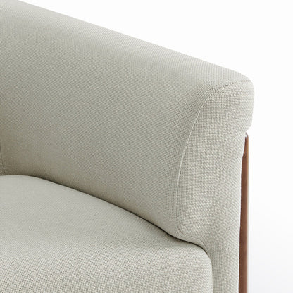 Organic Modern Upholstered Armchair with Minimalist Design - Wannetta