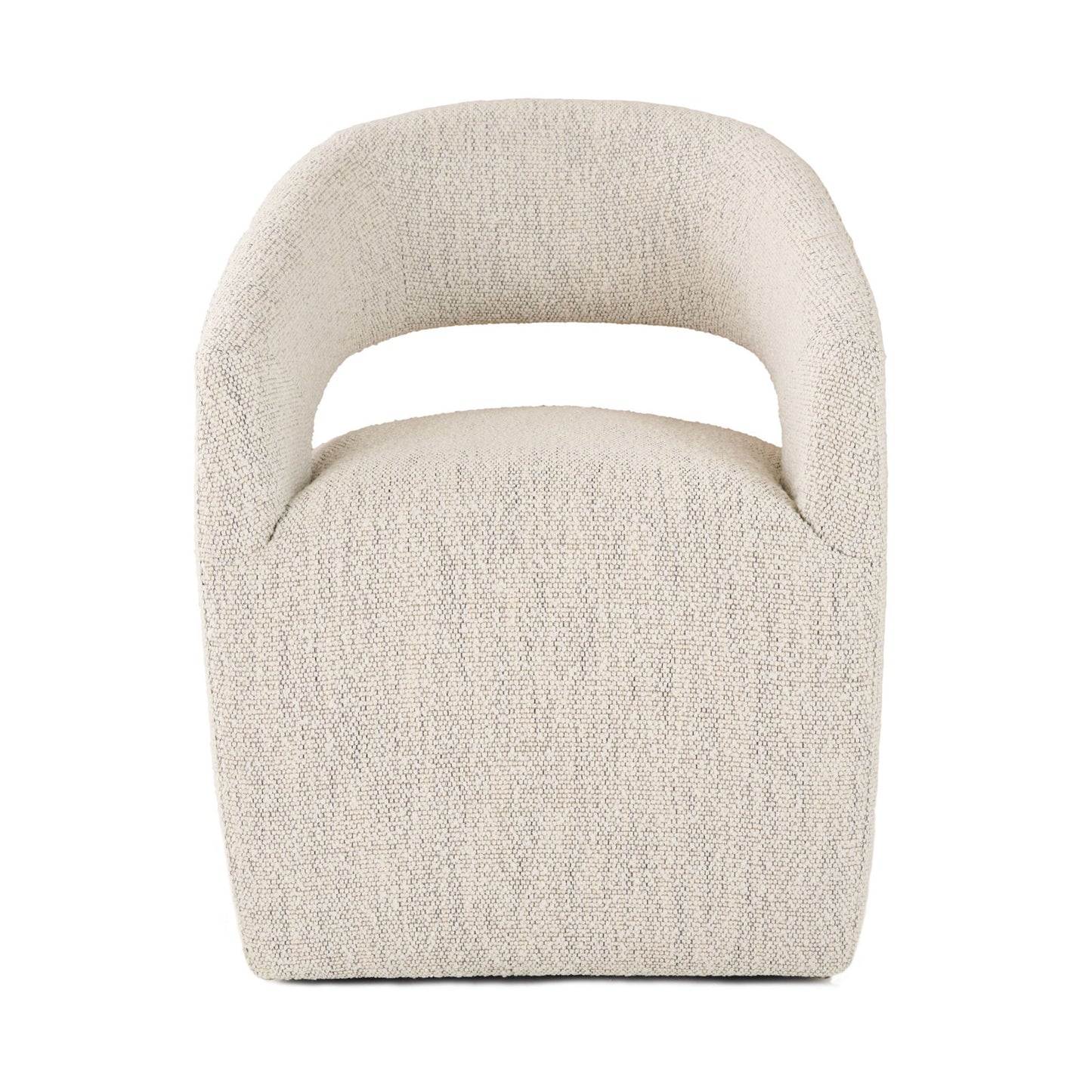 Organic Modern Barrel Chair with Upholstered Seat - Alaijah