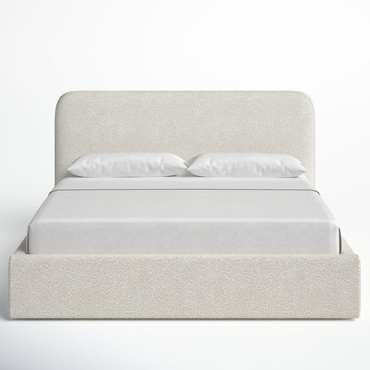 Organic Modern Upholstered Platform Bed with Plush Design - Bailee